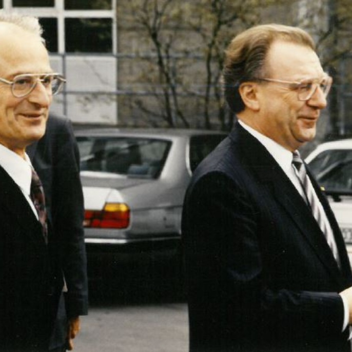 Prof. Helmut Hügel und MP Lothar Späth